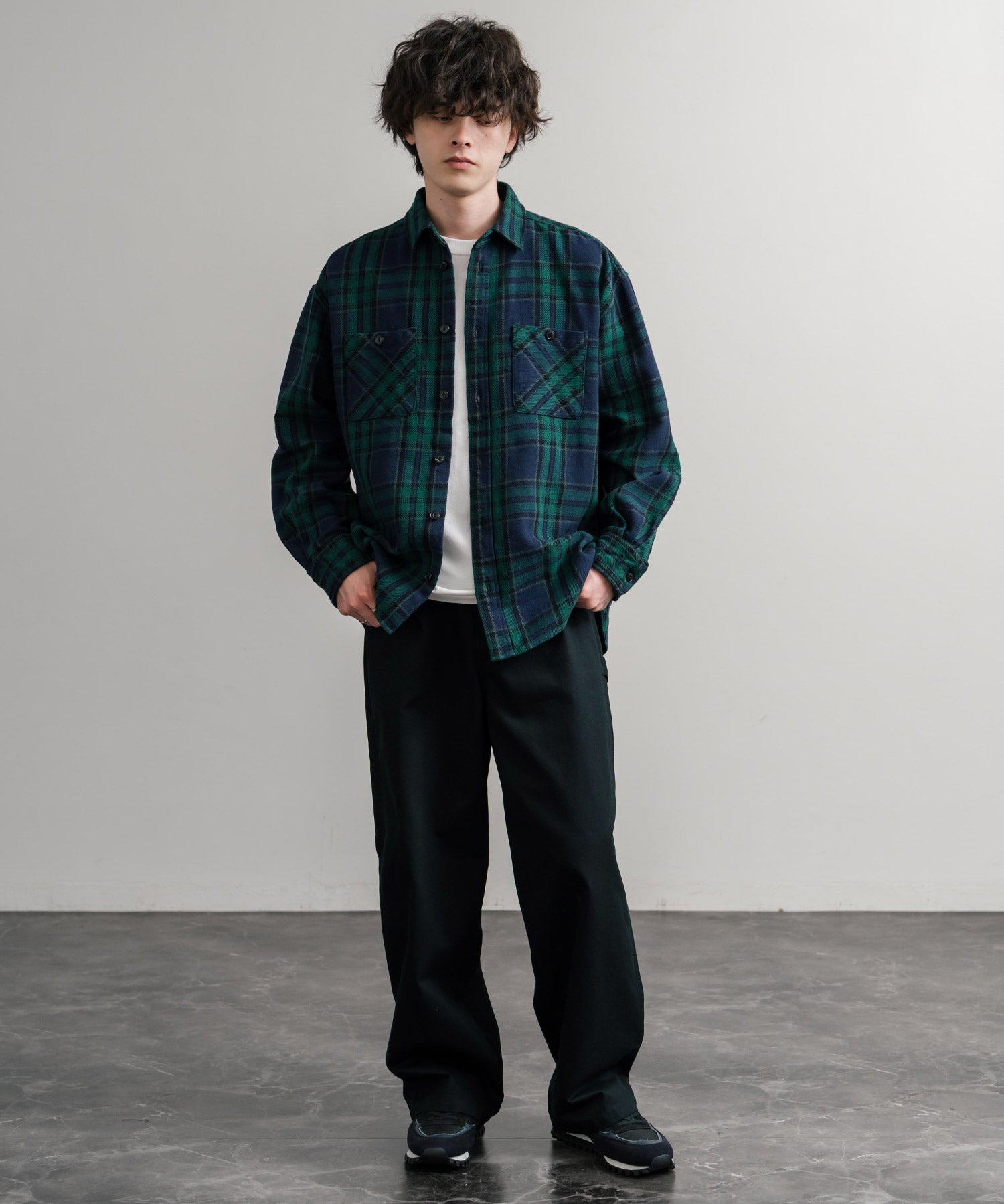Upscape Audience 日本製10/2ヘビーツイルヴィンテージチェックワークジャケット AUD7353 14831