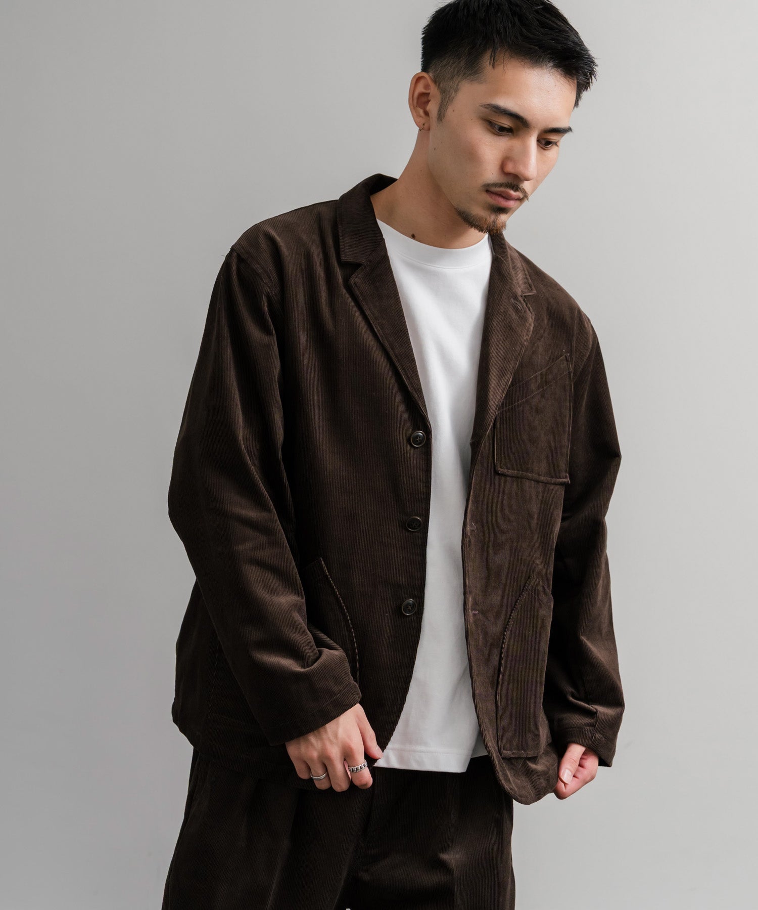 Upscape Audience アップスケープオーディエンス 日本製 国産 14WALEコーデュロイ マンチェスター ロガージャケット AUD7344 14832