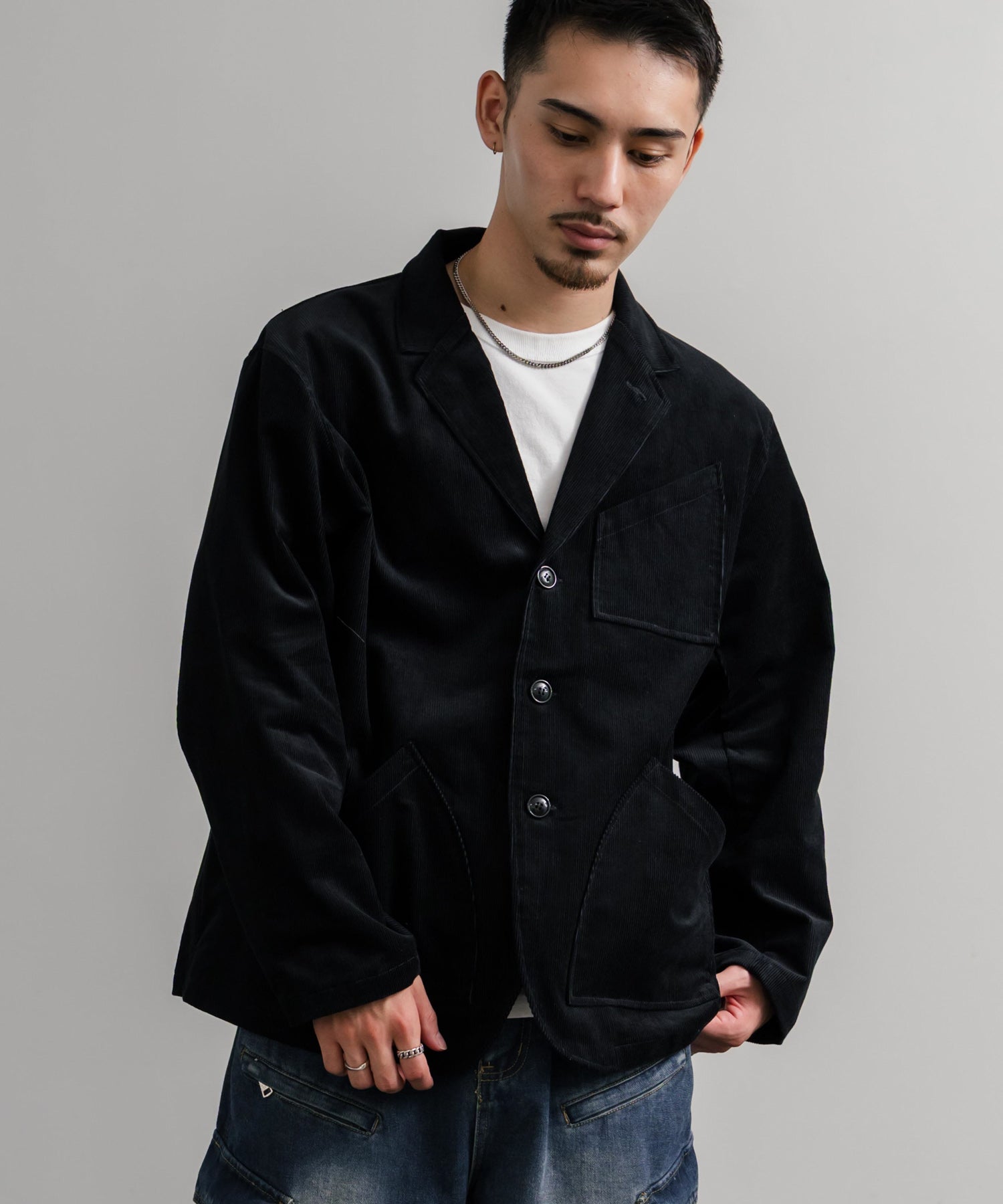 Upscape Audience アップスケープオーディエンス 日本製 国産 14WALEコーデュロイ マンチェスター ロガージャケット AUD7344 14832