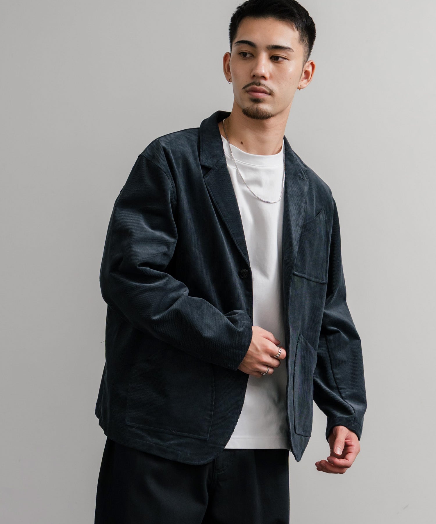 Upscape Audience アップスケープオーディエンス 日本製 国産 14WALEコーデュロイ マンチェスター ロガージャケット AUD7344 14832