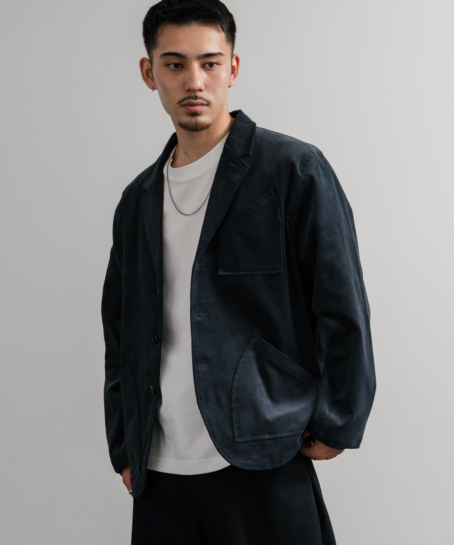 Upscape Audience アップスケープオーディエンス 日本製 国産 14WALEコーデュロイ マンチェスター ロガージャケット AUD7344 14832