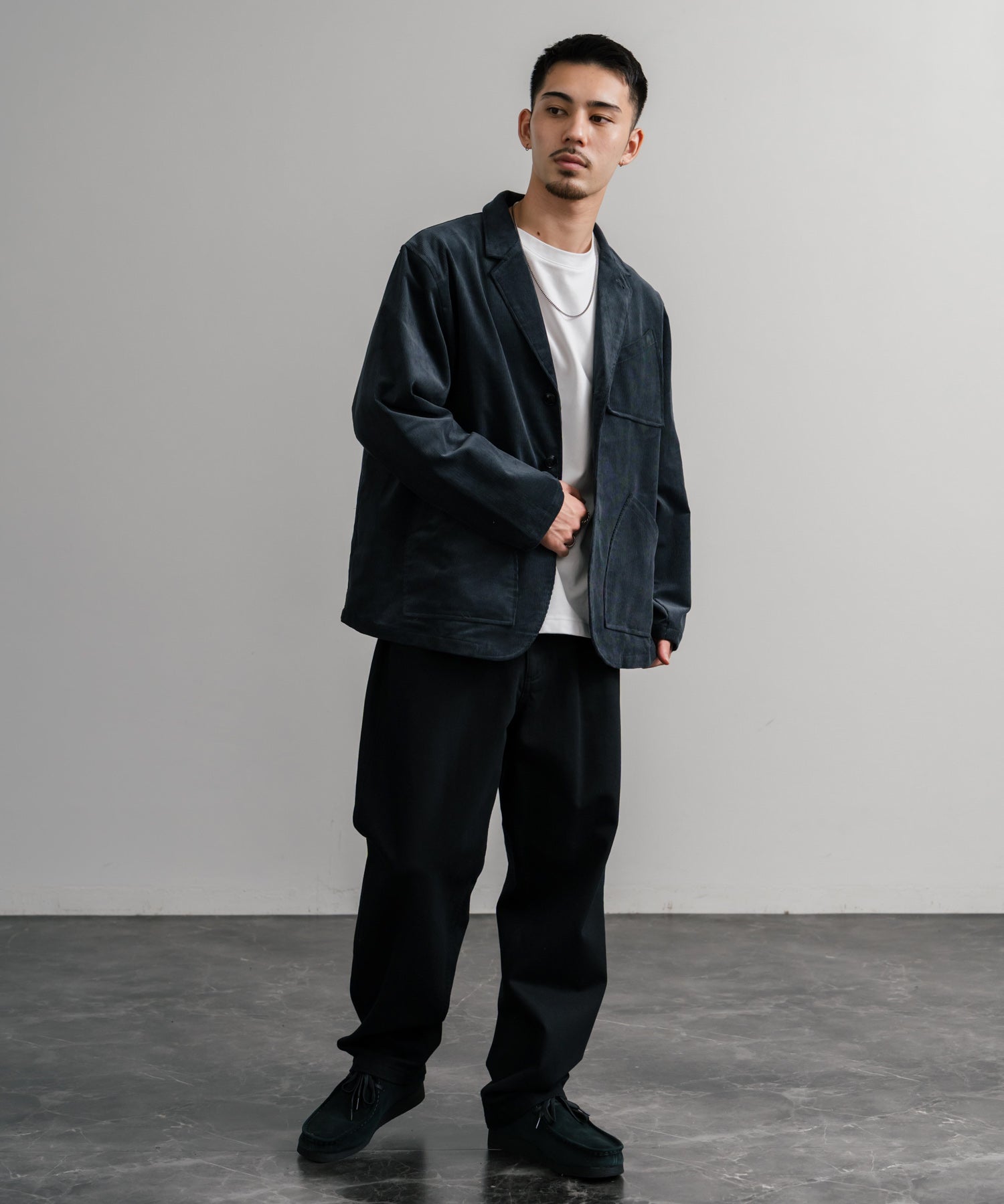 Upscape Audience アップスケープオーディエンス 日本製 国産 14WALEコーデュロイ マンチェスター ロガージャケット AUD7344 14832