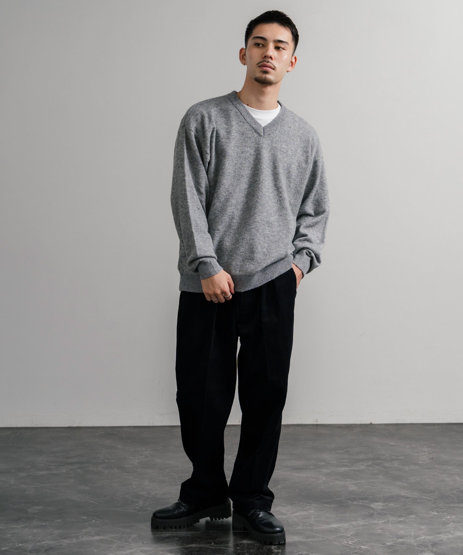 Upscape Audience アップスケープオーディエンス 日本製 国産14WALEコーデュロイマンチェスター2タックイージーワイドパンツ AUD3643 14833