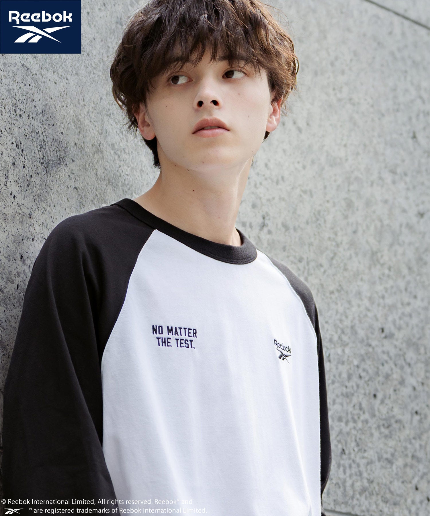 Reebok リーボック オーバーサイズ両胸ロゴ刺繍ロングスリーブTシャツ	14835