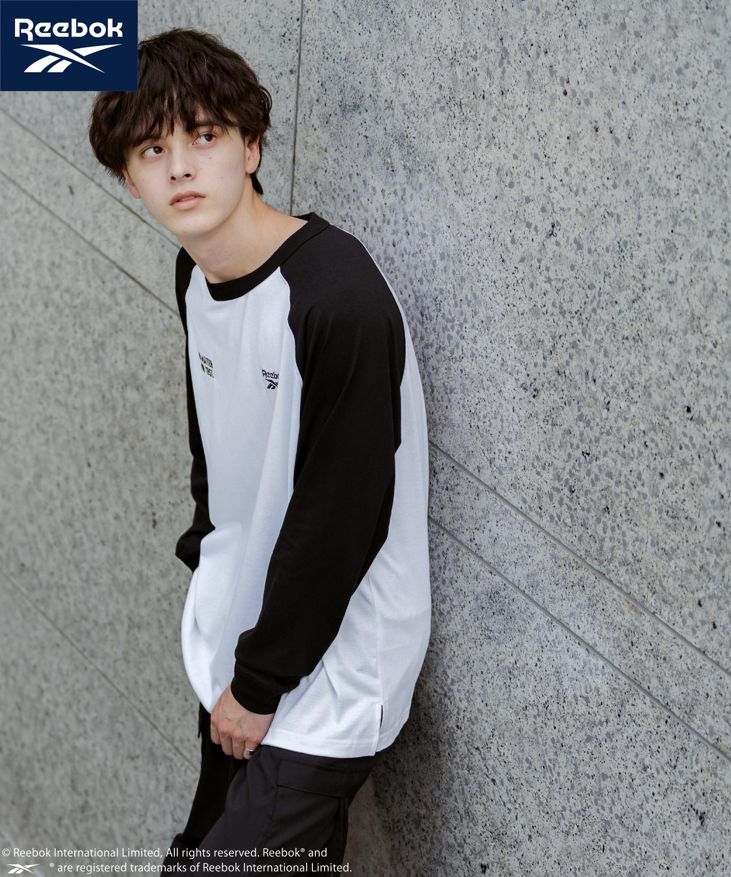 Reebok リーボック オーバーサイズ両胸ロゴ刺繍ロングスリーブTシャツ	14835