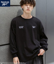 Reebok リーボック オーバーサイズ両胸ロゴ刺繍ロングスリーブTシャツ	14835