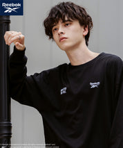 Reebok リーボック オーバーサイズ両胸ロゴ刺繍ロングスリーブTシャツ	14835