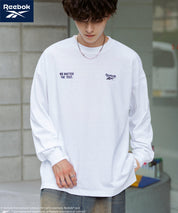 Reebok リーボック オーバーサイズ両胸ロゴ刺繍ロングスリーブTシャツ	14835