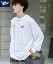 Reebok リーボック オーバーサイズ両胸ロゴ刺繍ロングスリーブTシャツ	14835