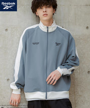 Reebok リーボック オーバーサイズ袖ラインワンポイントロゴ刺繍ポンチトラックジャケット 14837