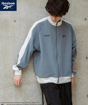 Reebok リーボック オーバーサイズ袖ラインワンポイントロゴ刺繍ポンチトラックジャケット 14837