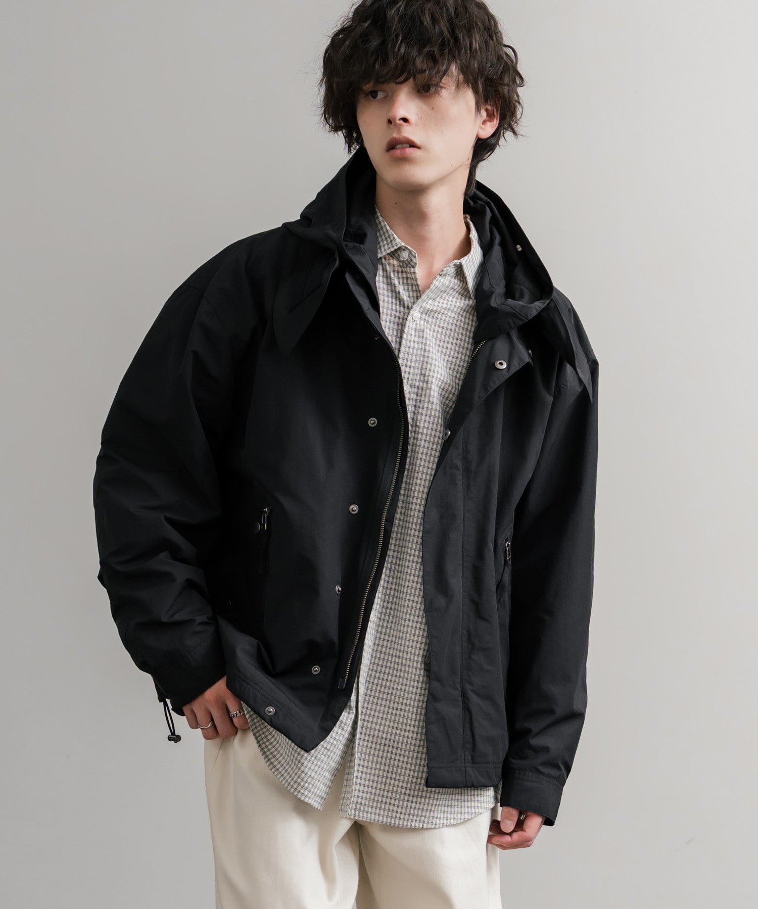 Audience オーディエンス 綿ナイロン高密度ポプリン脱着フード付きM-65ショートモッズコート AUD7351 14838