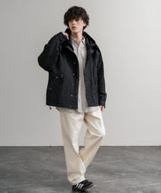 Audience オーディエンス 綿ナイロン高密度ポプリン脱着フード付きM-65ショートモッズコート AUD7351 14838