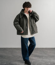 Audience オーディエンス 綿ナイロン高密度ポプリン脱着フード付きM-65ショートモッズコート AUD7351 14838