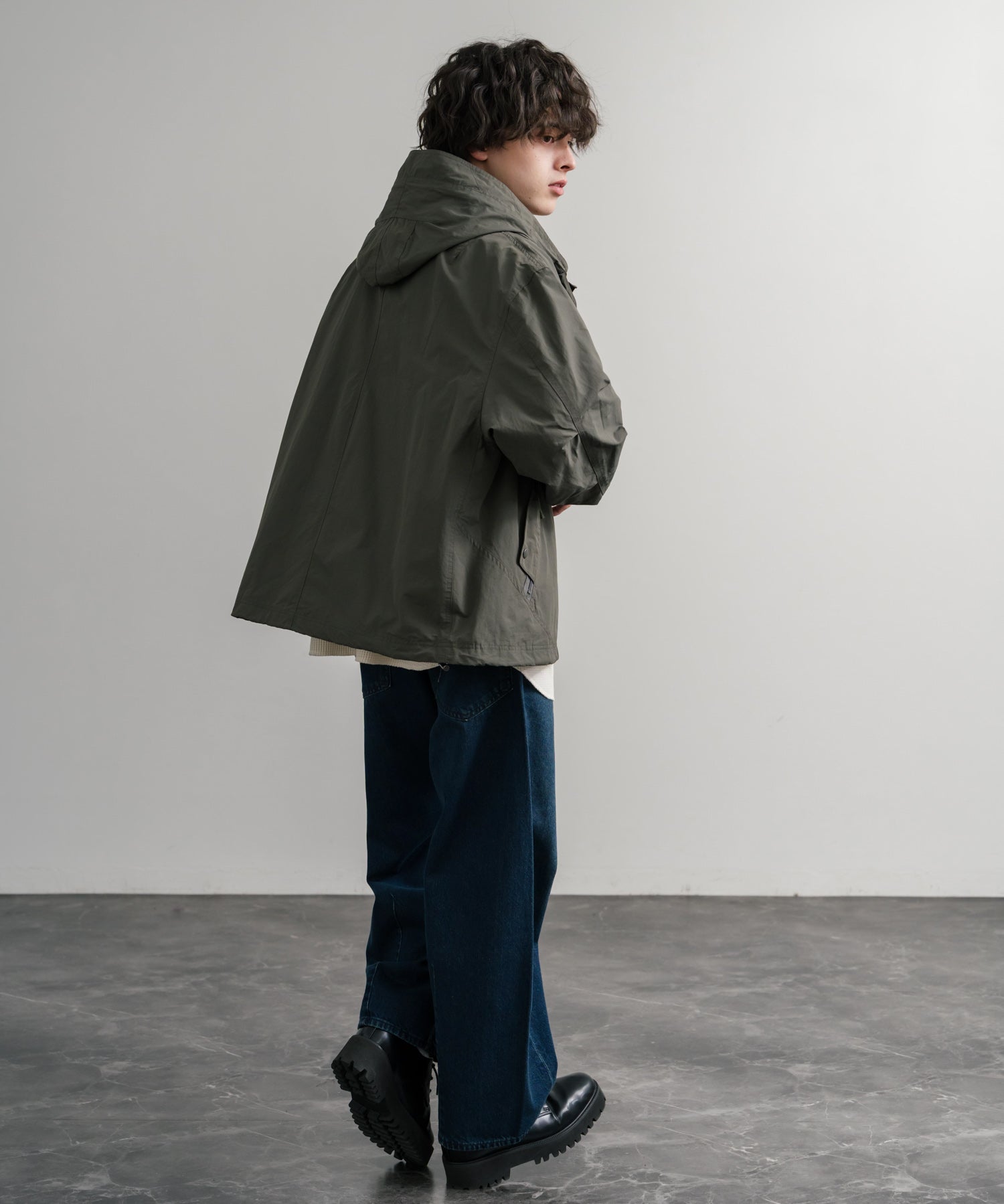 Audience オーディエンス 綿ナイロン高密度ポプリン脱着フード付きM-65ショートモッズコート AUD7351 14838