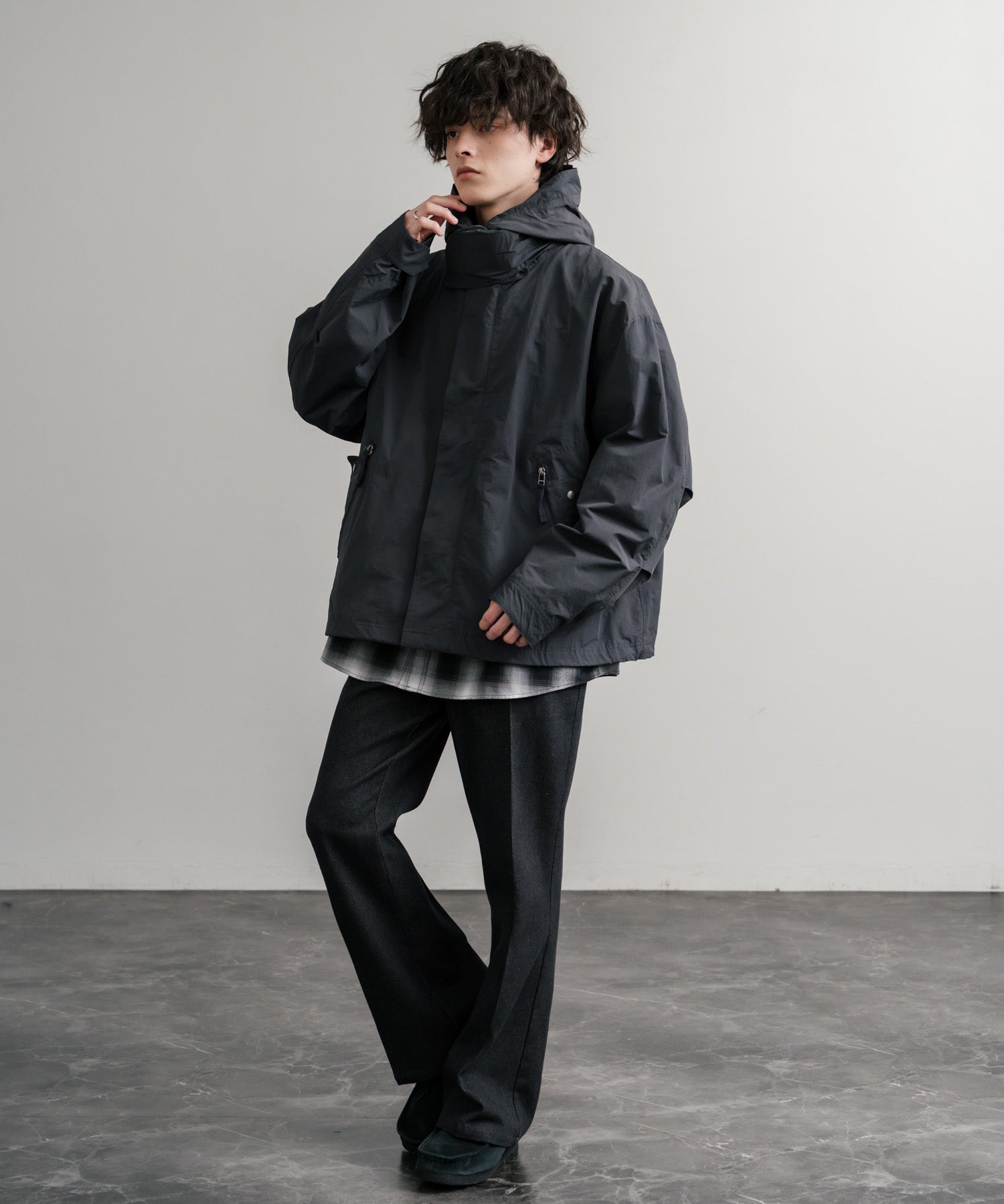 Audience オーディエンス 綿ナイロン高密度ポプリン脱着フード付きM-65ショートモッズコート AUD7351 14838
