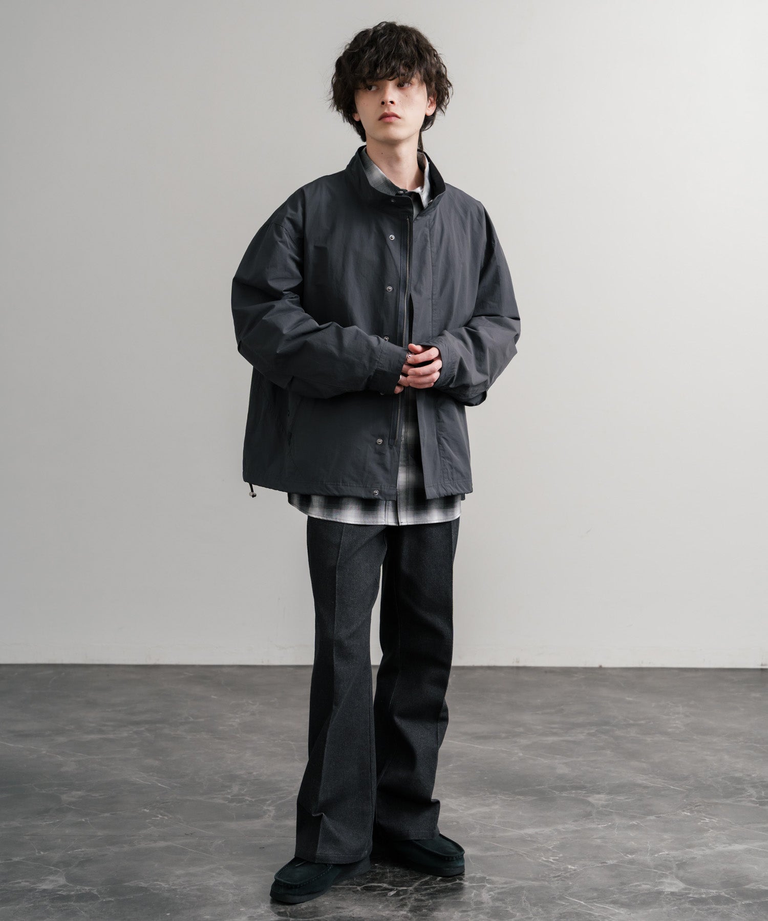 Audience オーディエンス 綿ナイロン高密度ポプリン脱着フード付きM-65ショートモッズコート AUD7351 14838