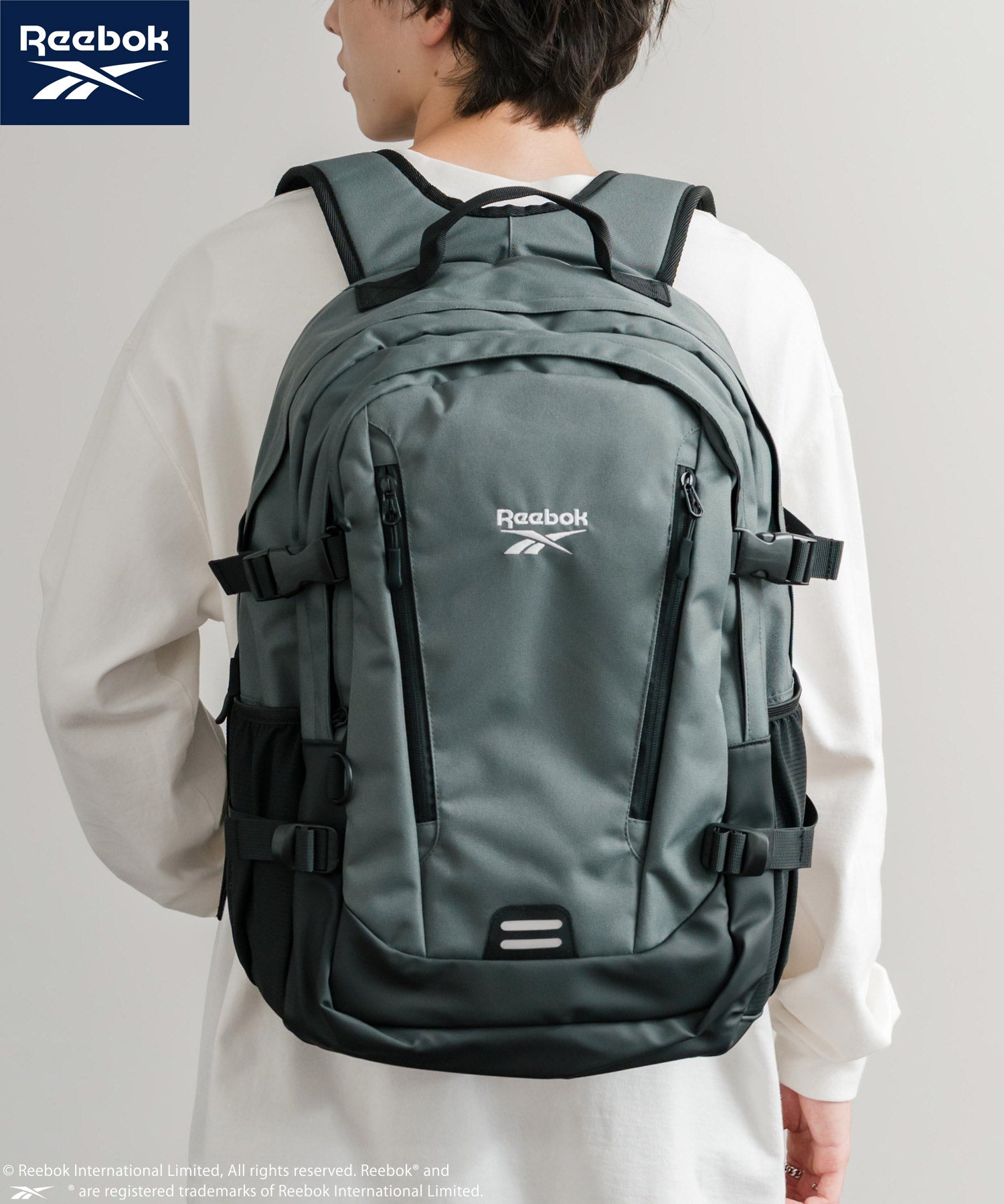 Reebok リーボック ワンポイントロゴ刺繍バックパック/A4収納可能大容量リュック 14840