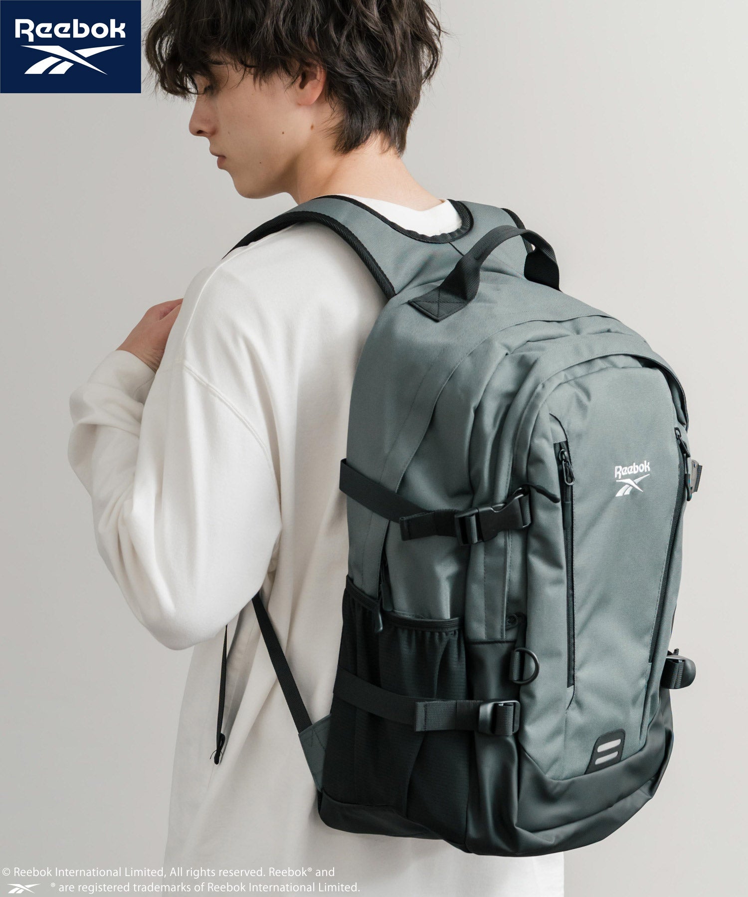 Reebok リーボック ワンポイントロゴ刺繍バックパック/A4収納可能大容量リュック 14840
