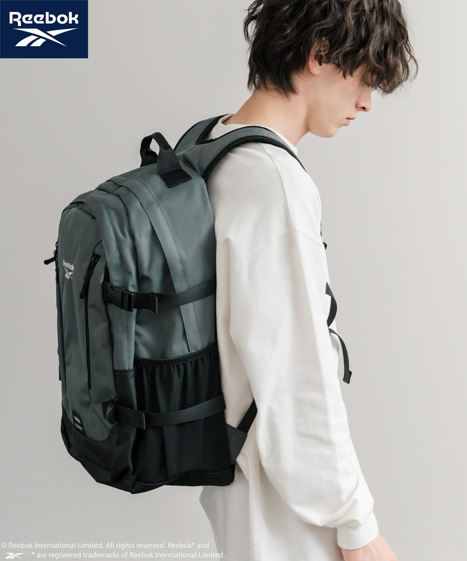 Reebok リーボック ワンポイントロゴ刺繍バックパック/A4収納可能大容量リュック 14840