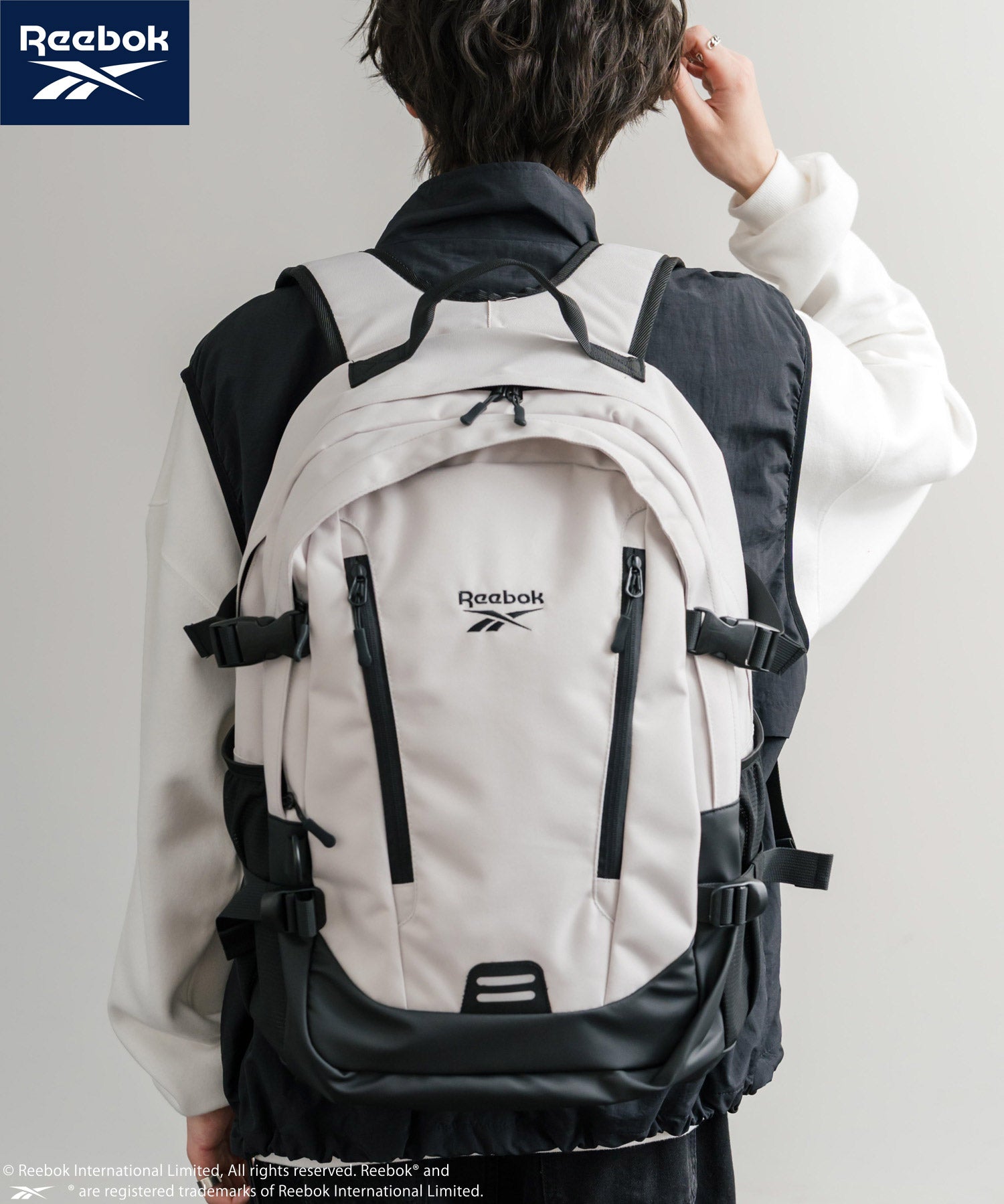 Reebok リーボック ワンポイントロゴ刺繍バックパック/A4収納可能大容量リュック 14840