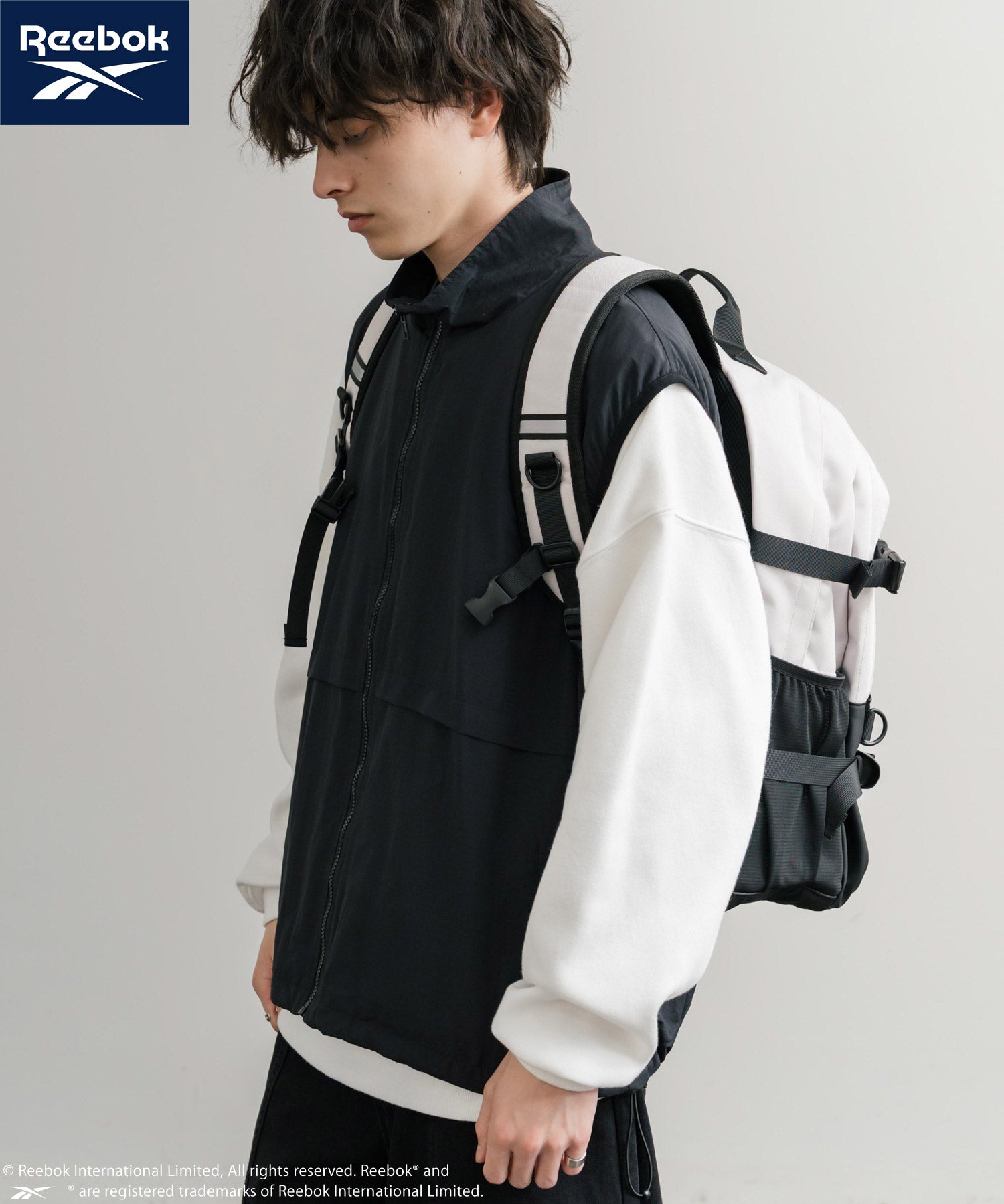 Reebok リーボック ワンポイントロゴ刺繍バックパック/A4収納可能大容量リュック 14840