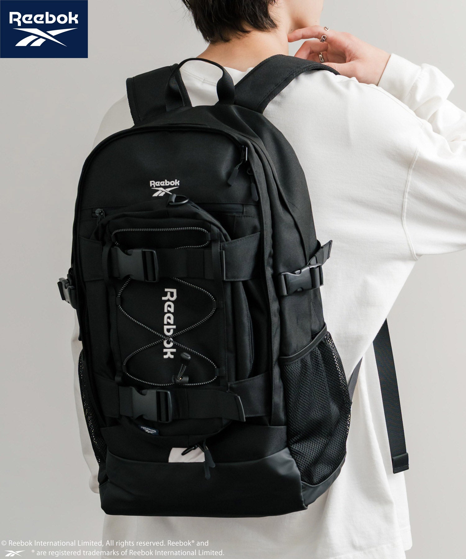 Reebok リーボック ショルダーバッグ付きバックパック/A4収納可能大