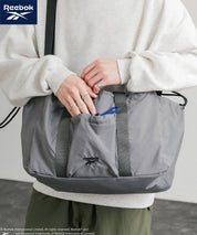 Reebok ドローストリングロゴ刺繍2WAYショルダートートナイロンバッグ 14842