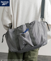 Reebok ドローストリングロゴ刺繍2WAYショルダートートナイロンバッグ 14842