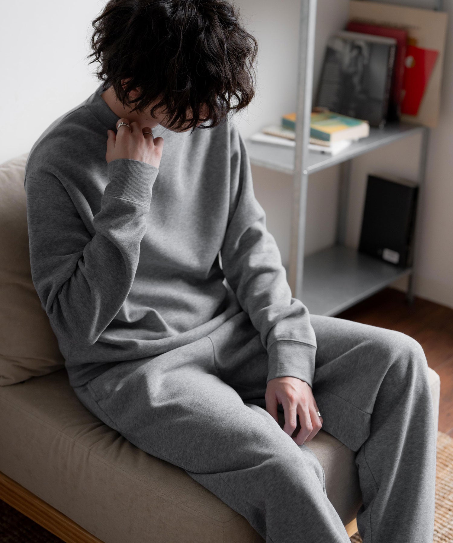 セットアップ 裏起毛スウェットルームウェア トレーナー＆イージー