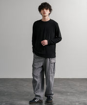 ストレッチフリースクルーネック長袖Tシャツ 14854