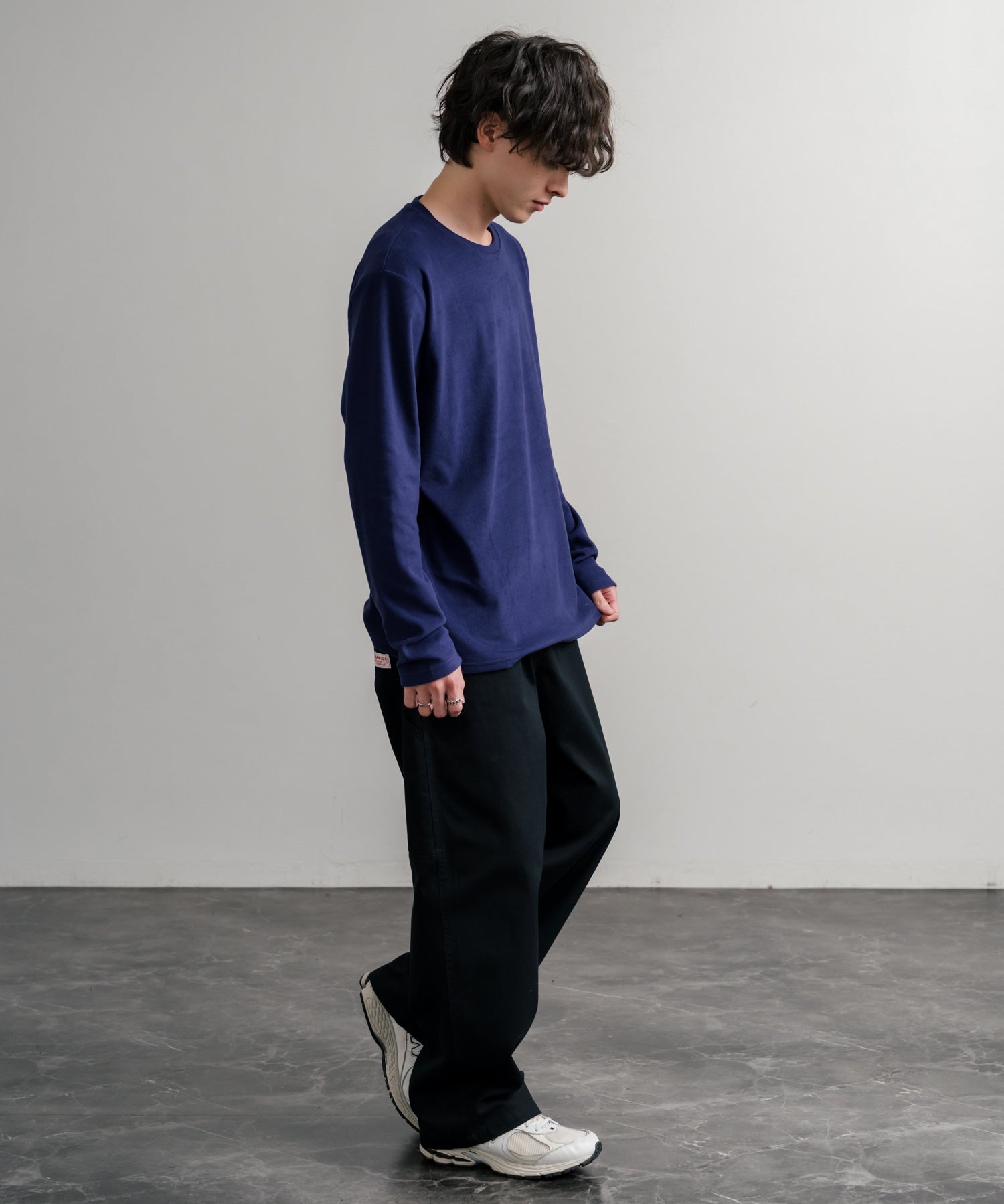 ストレッチフリースクルーネック長袖Tシャツ 14854