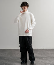 ストレッチフリースタートルネック長袖Tシャツ 14856