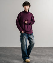 ストレッチフリースタートルネック長袖Tシャツ 14856