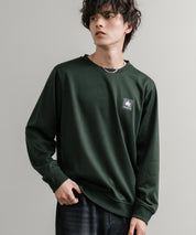 LOGOS ロゴス 吸汗速乾 ルーズシルエット裏毛ワンポイントロゴクルーネック長袖トレーナー 14859