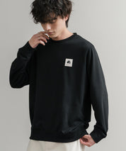 LOGOS ロゴス 吸汗速乾 ルーズシルエット裏毛ワンポイントロゴクルーネック長袖トレーナー 14859