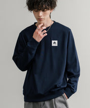LOGOS ロゴス 吸汗速乾 ルーズシルエット裏毛ワンポイントロゴクルーネック長袖トレーナー 14859