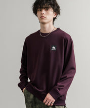 LOGOS ロゴス 吸汗速乾 ルーズシルエット裏毛ワンポイントロゴクルーネック長袖トレーナー 14859