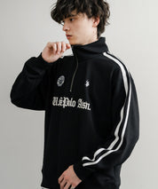 U.S. POLO ASSN. ユーエスポロアッスン half zip sweat shirt オーバーサイズ袖ラインワンポイントロゴ刺繍ハーフジップ裏毛スウェット 14862