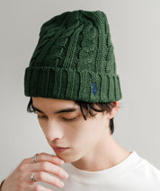 U.S. POLO ASSN. ユーエスポロアッスン cable Knitting beanie ワンポイントロゴ刺繍ケーブル編みニット帽 ニットキャップ ビーニー 14863