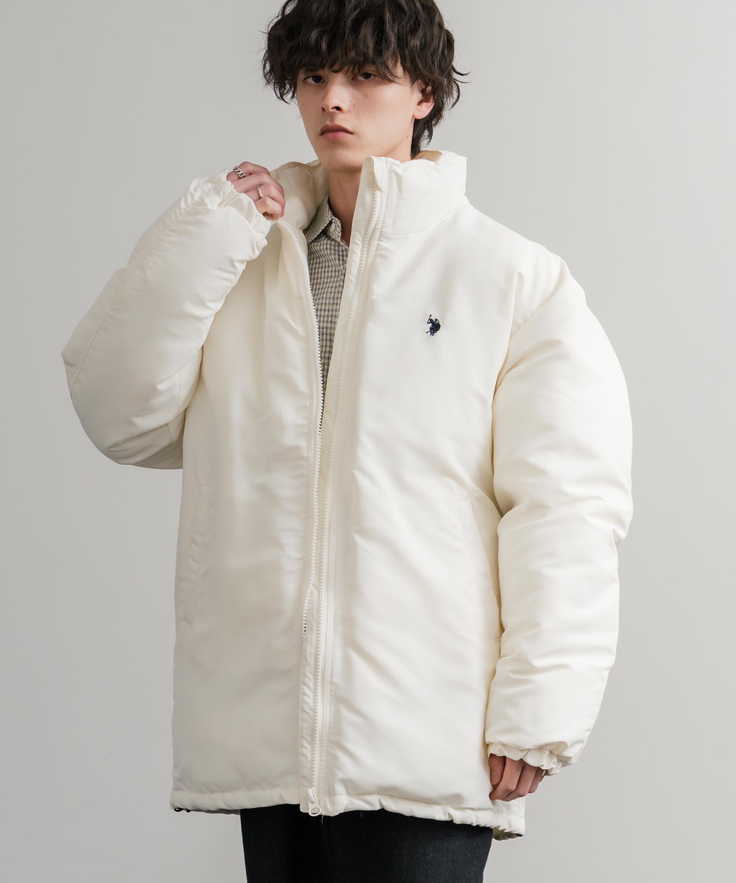U.S. POLO ASSN. ユーエスポロアッスン PADDED JACKET オーバーサイズワンポイントロゴ刺繍パデッドジャケット 14864