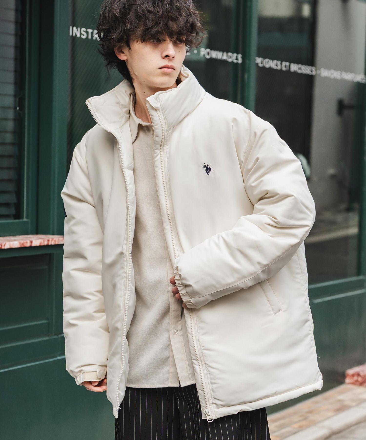 U.S. POLO ASSN. ユーエスポロアッスン PADDED JACKET オーバーサイズワンポイントロゴ刺繍パデッドジャケット 14864