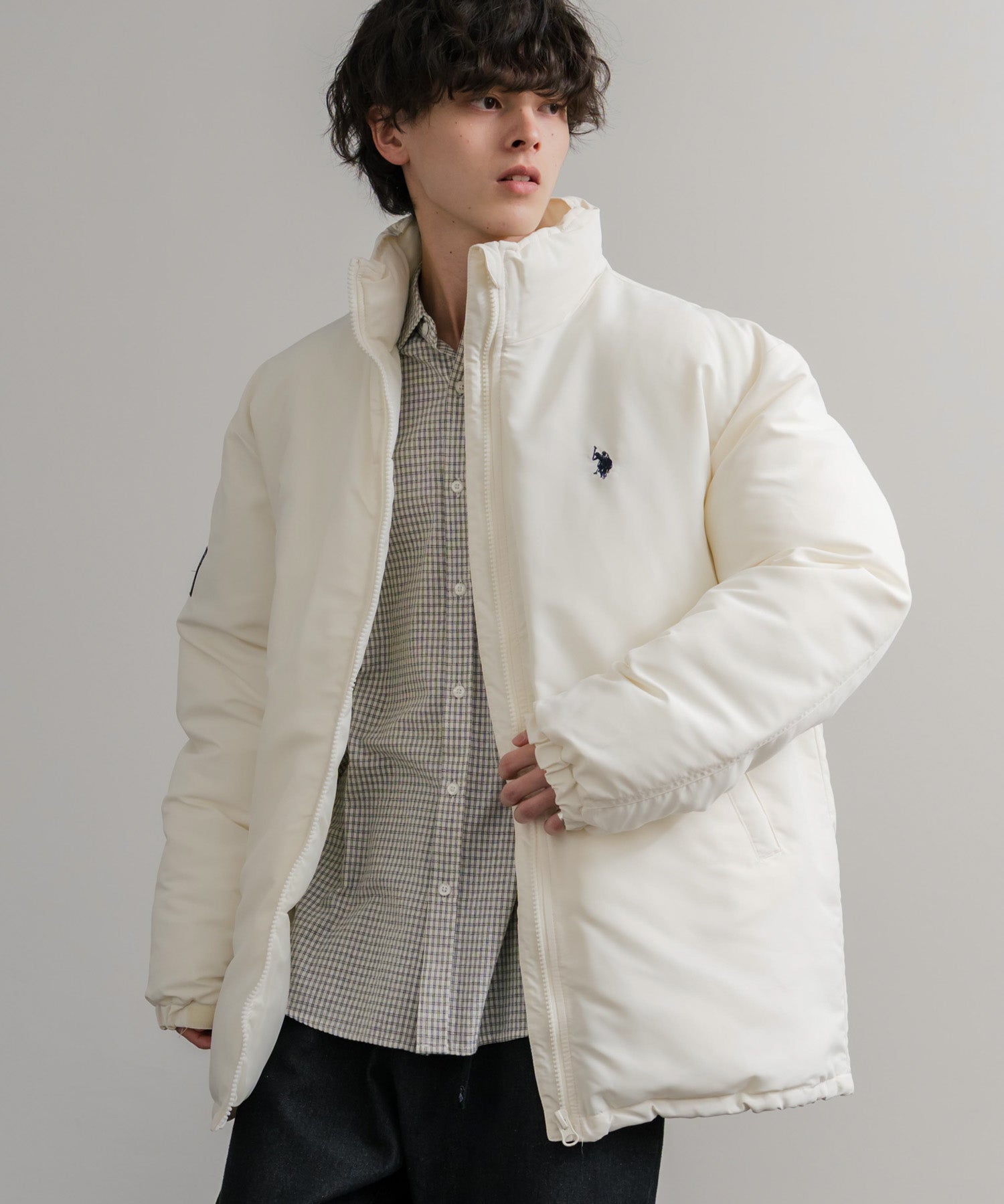 U.S. POLO ASSN. ユーエスポロアッスン PADDED JACKET オーバーサイズワンポイントロゴ刺繍パデッドジャケット 14864