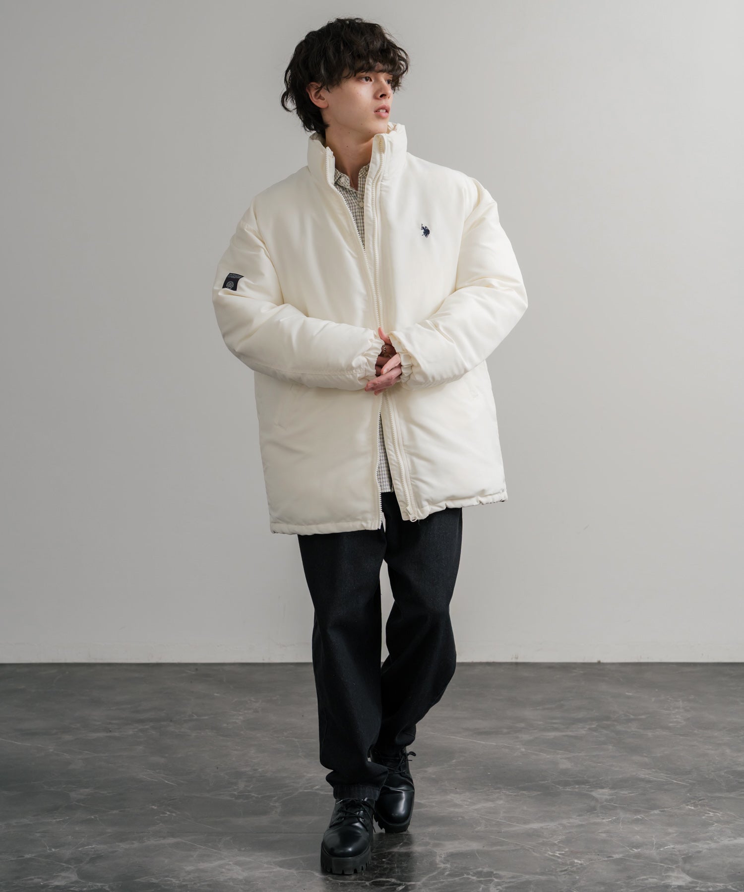 U.S. POLO ASSN. ユーエスポロアッスン PADDED JACKET オーバーサイズワンポイントロゴ刺繍パデッドジャケット 14864