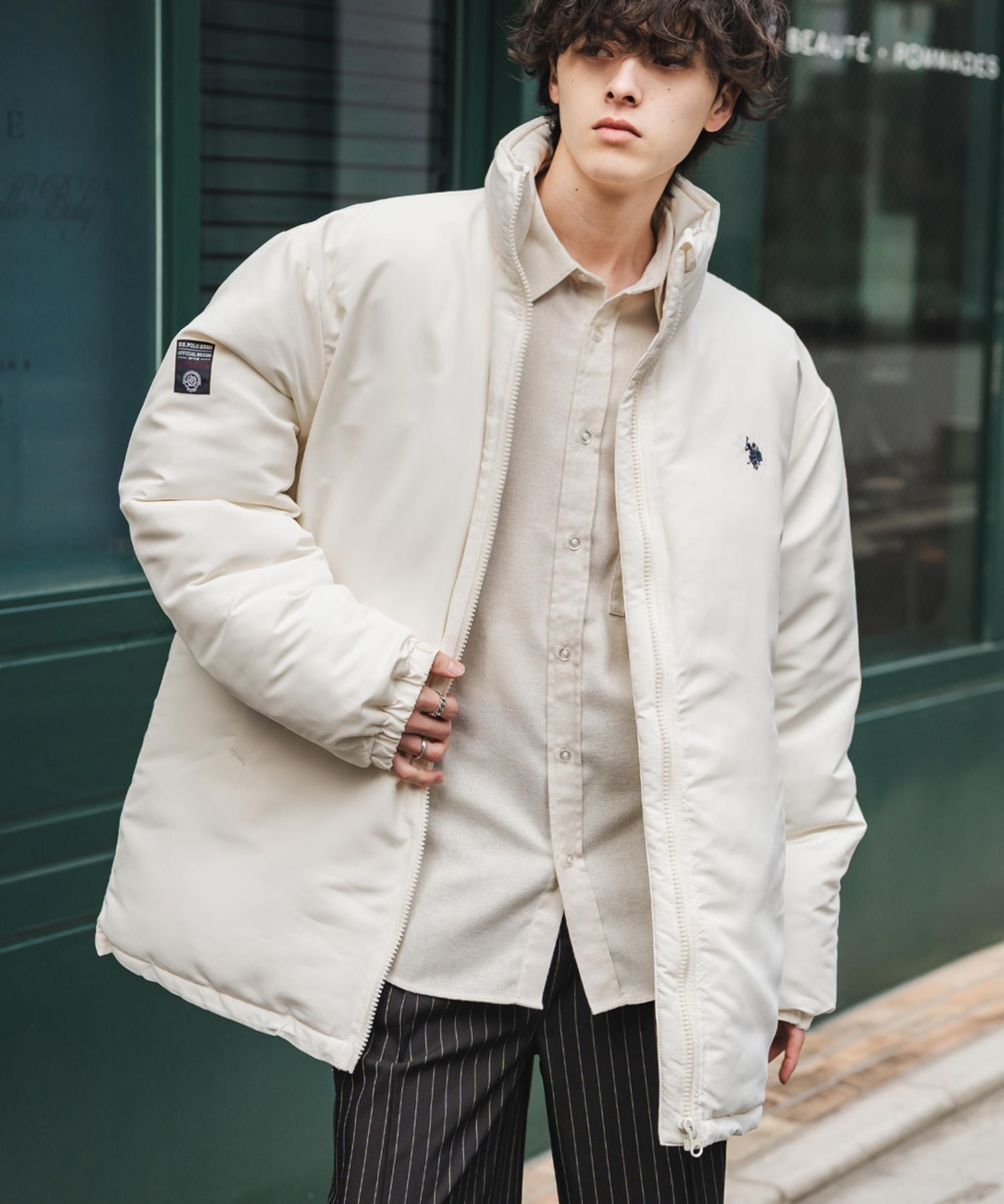 U.S. POLO ASSN. ユーエスポロアッスン PADDED JACKET オーバーサイズワンポイントロゴ刺繍パデッドジャケット 14864