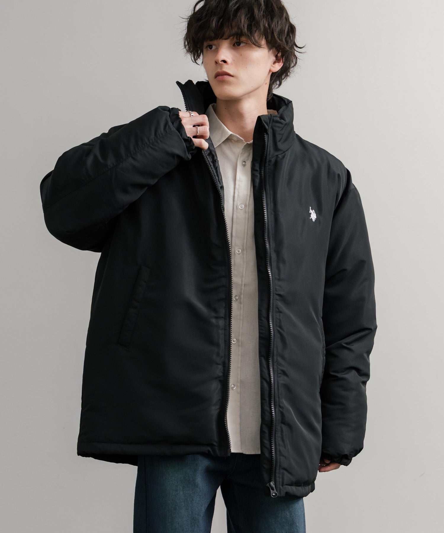 U.S. POLO ASSN. ユーエスポロアッスン PADDED JACKET オーバーサイズワンポイントロゴ刺繍パデッドジャケット 14864