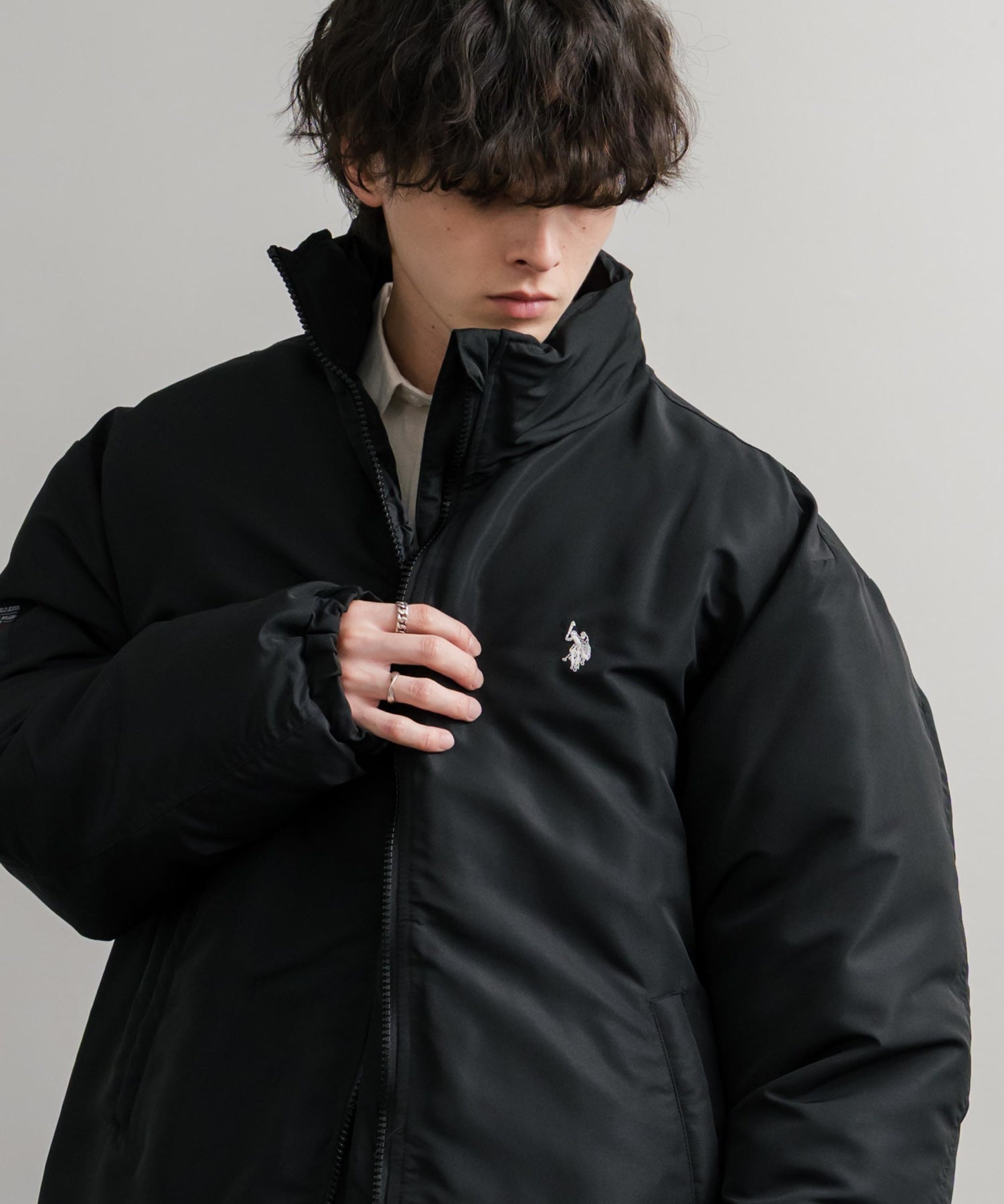 U.S. POLO ASSN. ユーエスポロアッスン PADDED JACKET オーバーサイズワンポイントロゴ刺繍パデッドジャケット 14864