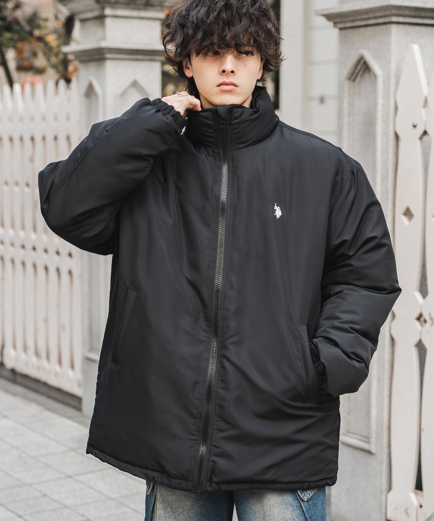 U.S. POLO ASSN. ユーエスポロアッスン PADDED JACKET オーバーサイズワンポイントロゴ刺繍パデッドジャケット 14864