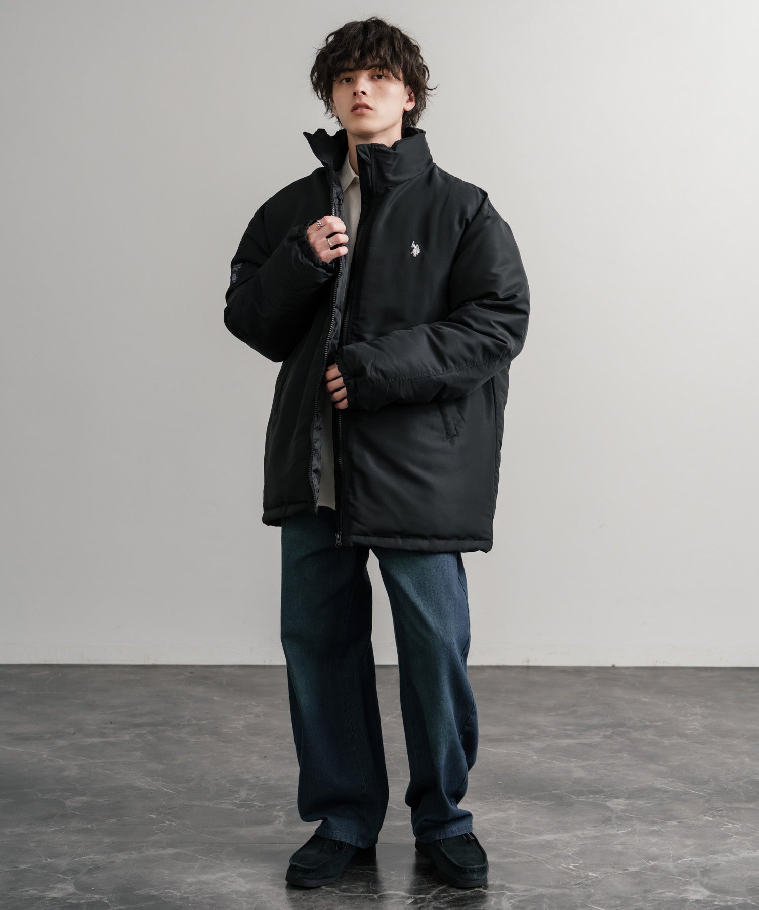 U.S. POLO ASSN. ユーエスポロアッスン PADDED JACKET オーバーサイズワンポイントロゴ刺繍パデッドジャケット 14864
