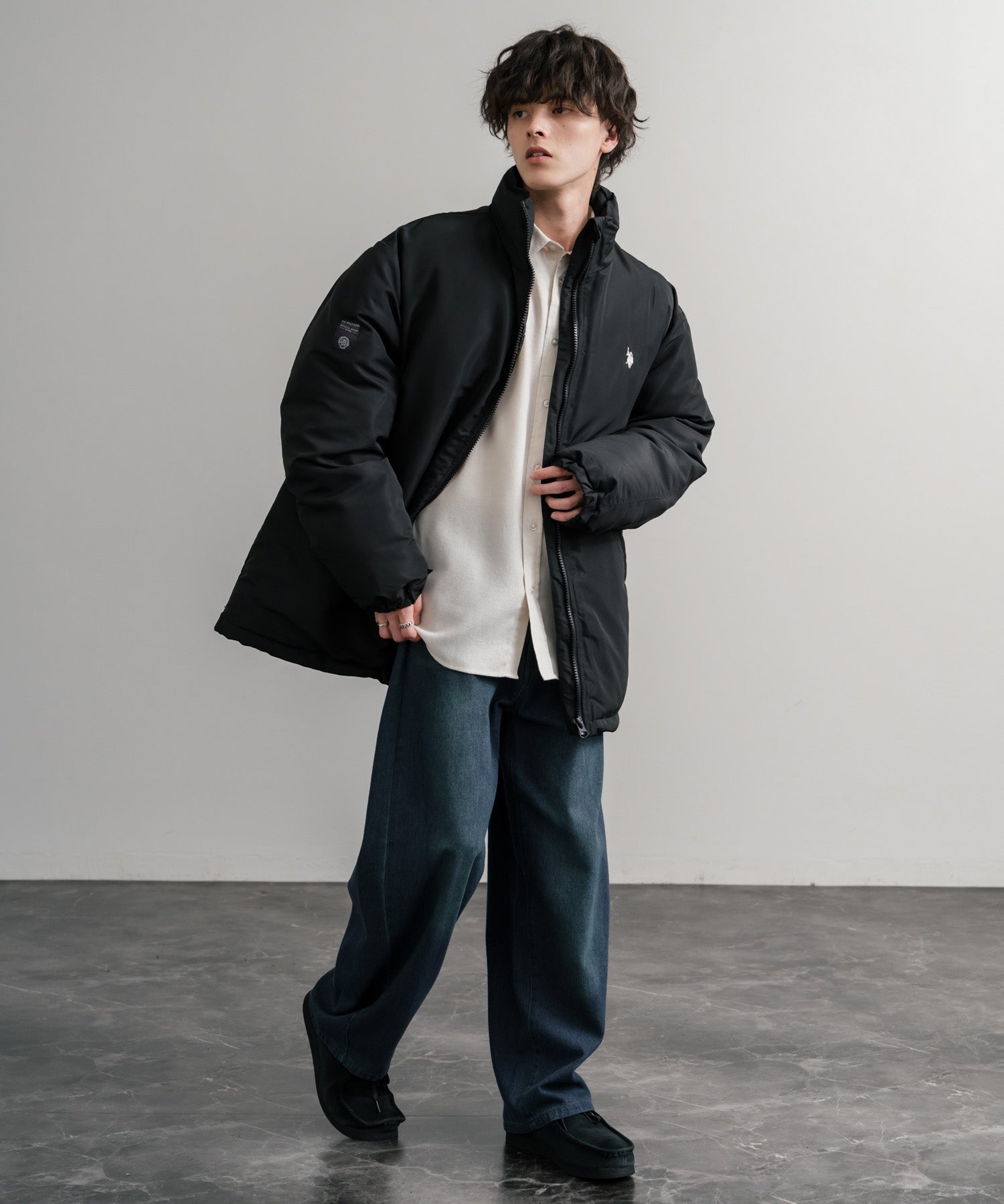 U.S. POLO ASSN. ユーエスポロアッスン PADDED JACKET オーバーサイズワンポイントロゴ刺繍パデッドジャケット 14864